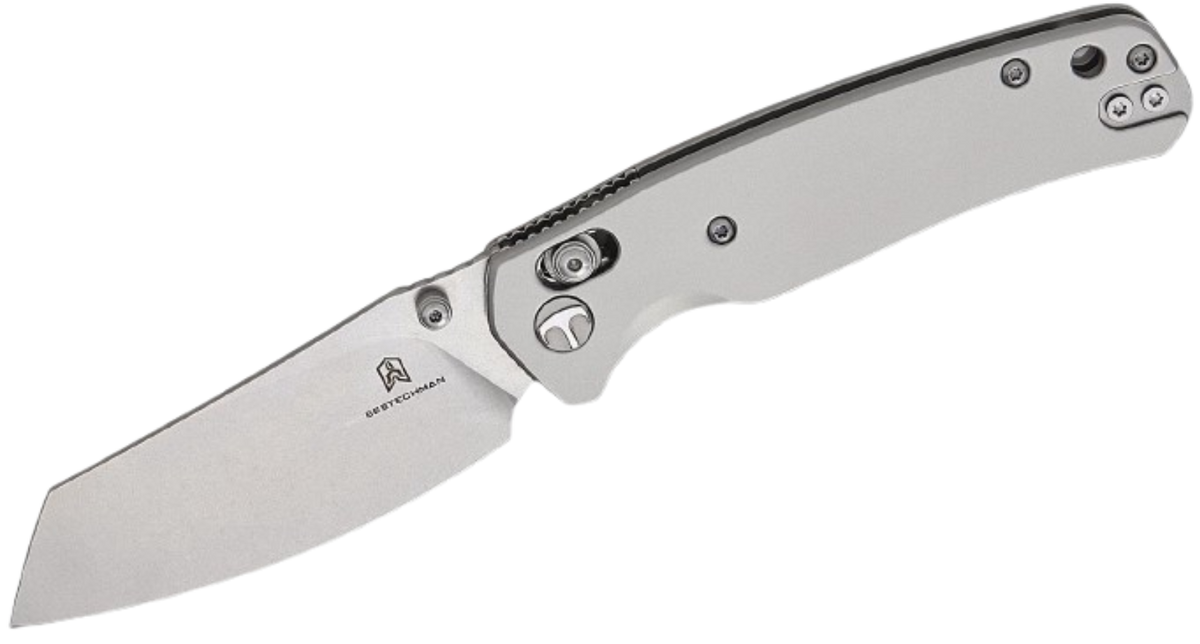 Bestechman Cicada's Wing B-Lock Folding Knife | 3.15" Stonewashed Reverse Tanto Blade | BMK06-S-7