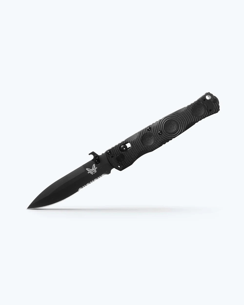 Benchmade Mini SOCP Folder 3.76" S30V Spear-Point Blade Black Cerakote AXIS Lock 393SBK