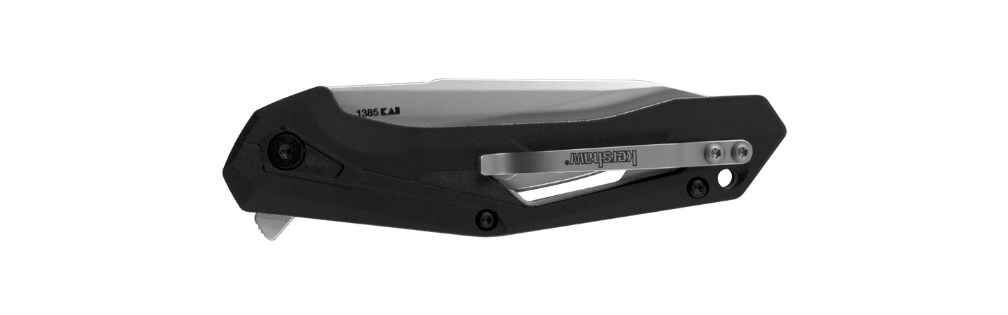 Kershaw Airlock 1385 Assisted Opening Knife Black FRN (3" Bead Blast) 1385