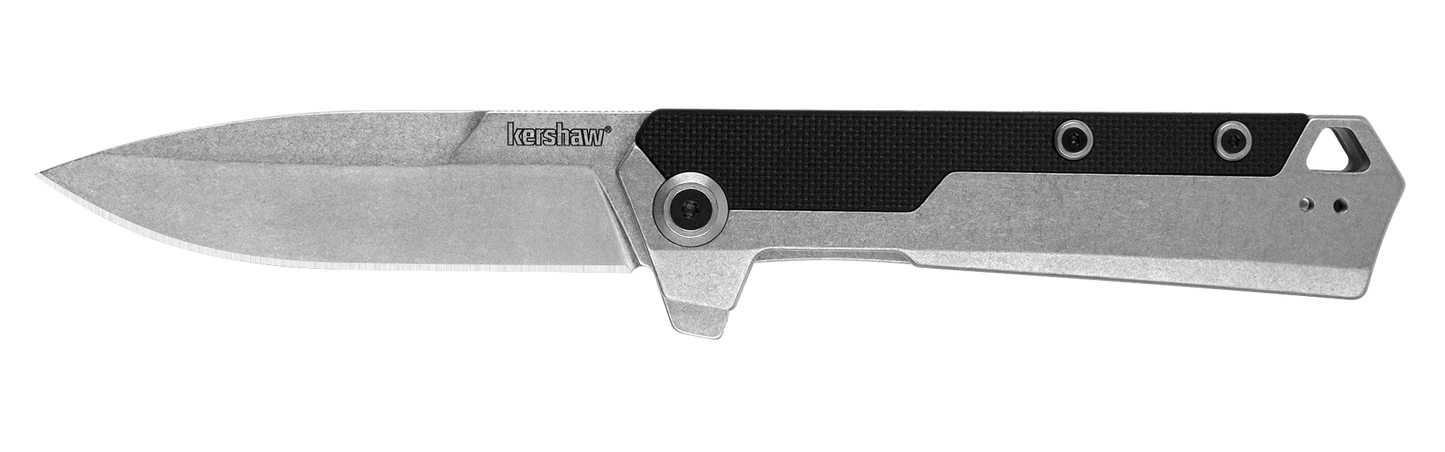 Kershaw Oblivion 2860x Knife, 3.5" Bead-Blasted and Stonewashed Blade, Assisted Opening