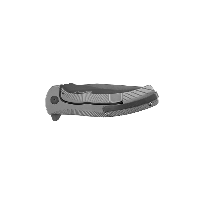 Kershaw Seguin 3490x knife; Assisted Open, 3.1" Bead-Blasted Stainless Steel Handle