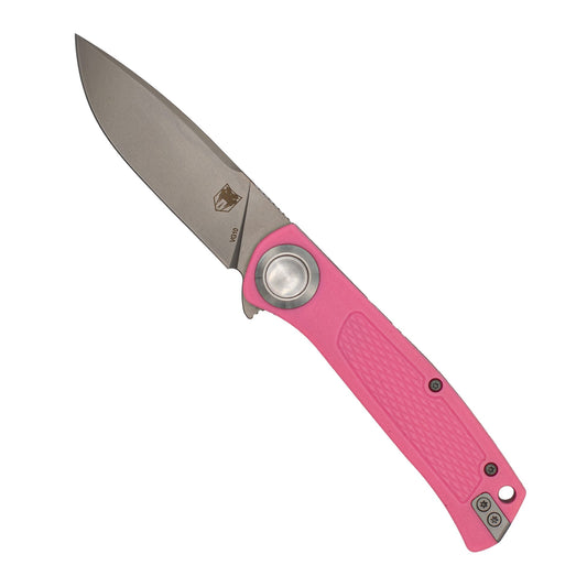 CobraTec EDC Scout Button Lock Knife – Pink VG10 Everyday Carry Folding Knife CTSCTGRVPNKBL
