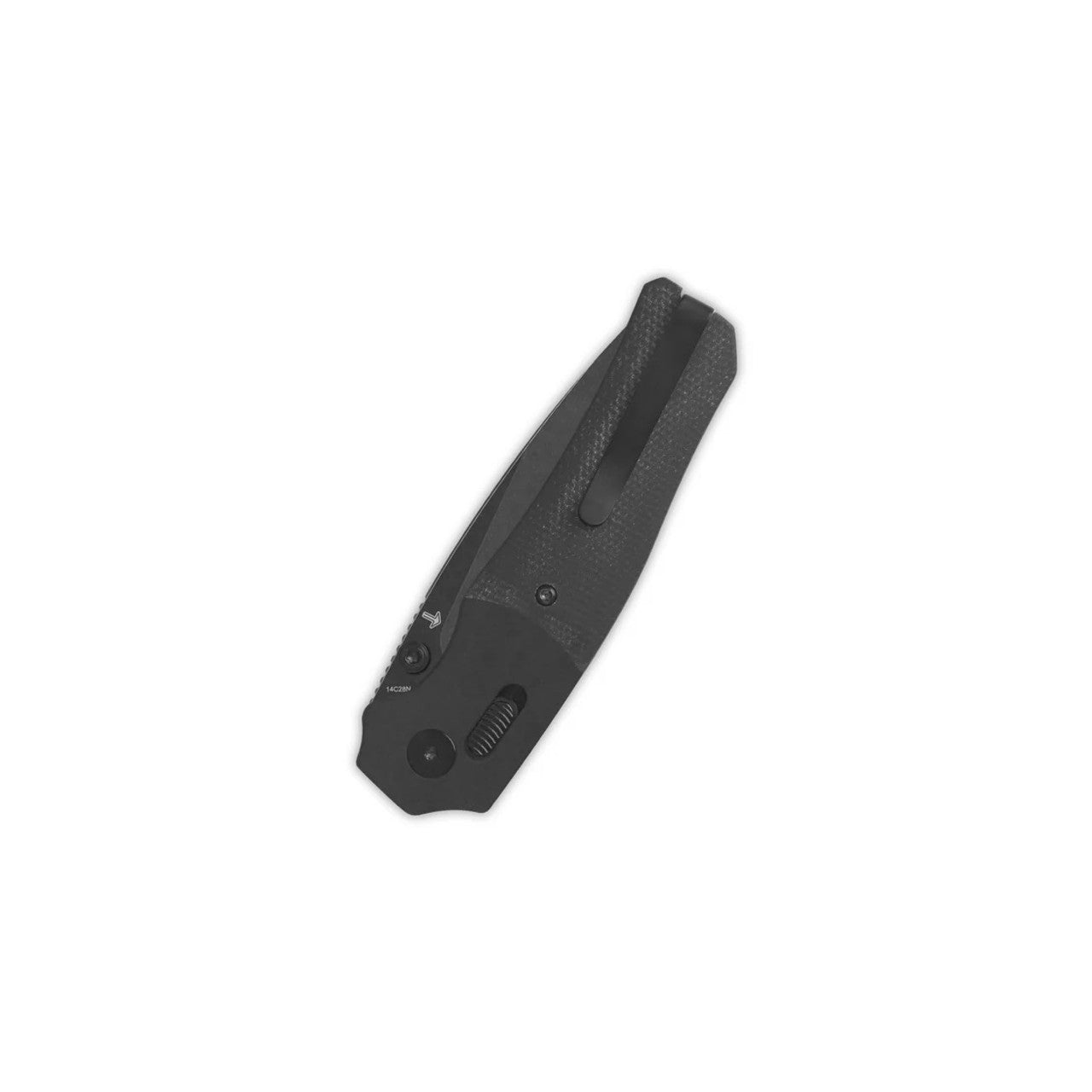 QSP Vault Glyde Lock Knife Black Micarta 3.25" Black SW Blade QS157-A2