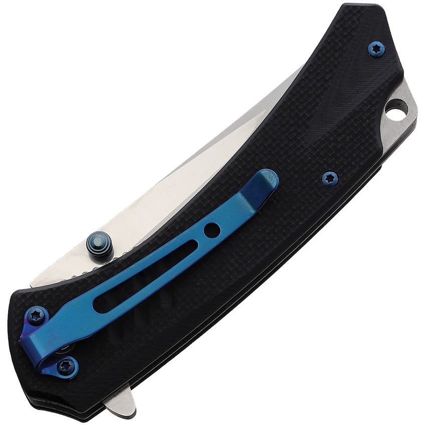 Summit Gear 004BLK Linerlock Knife with Black G10 Handles