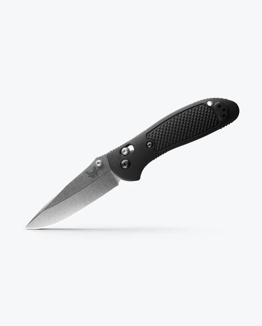 Benchmade Griptilian® 551 Folding Knife Black Grivory® w/ Satin S30V Drop-Point Blade 551