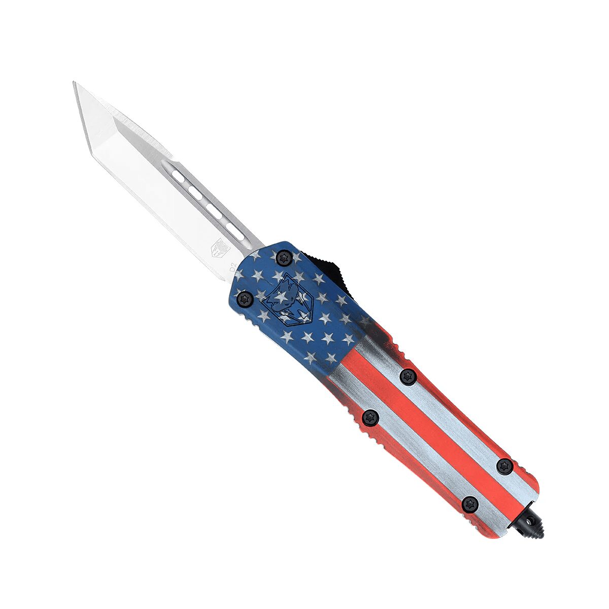 CobraTec Medium FS-3 American Flag OTF Knife – Cerakote® Tanto Blade MCUSAFS-3TNS