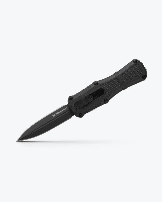 Benchmade Mini Claymore OTF – Black Grivory® Handle & Smoke Gray Dagger Blade 3375GY