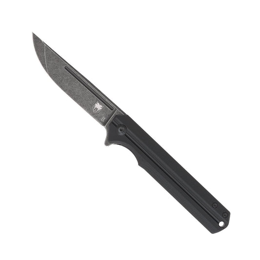 CobraTec® Streamline Black EDC Folding Knife – D2 Steel, G-10 Handle CTBLKG10SL