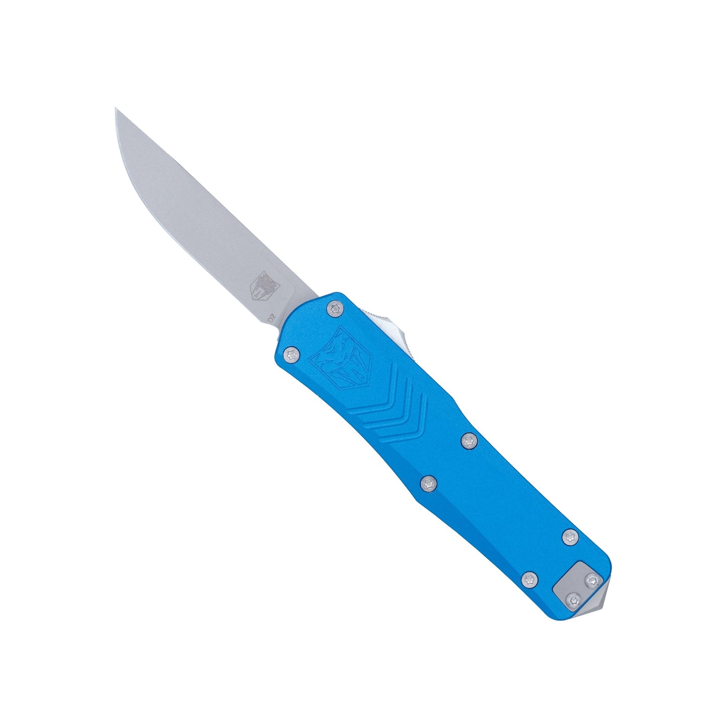 CobraTec Small FS-X Gen III OTF Knife – Blue D2 Steel Dual Action Compact Tactical Knife SBLUFS-XGEN3DNS