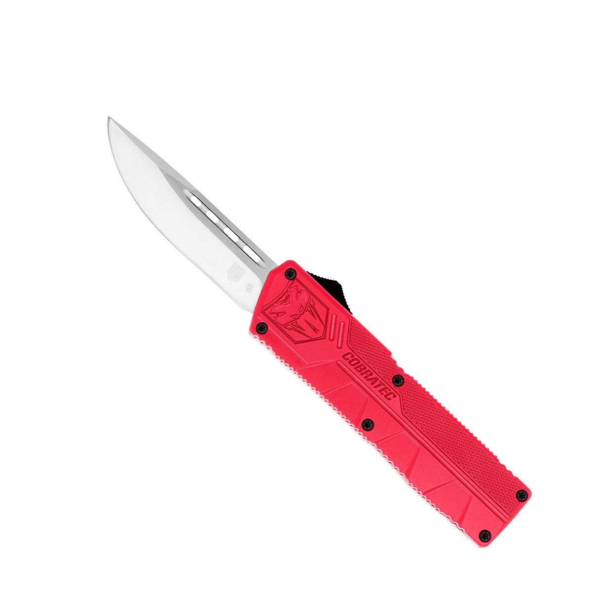 CobraTec Lightweight Red OTF Knife (Cerakote) – D2 Steel Dual Action Automatic EDC Knife RDCTLWDNS