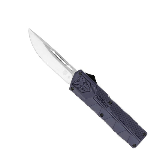 CobraTec Lightweight NYPD Blue (Cerakote) OTF Knife – D2 Blade  Dual Action NYCTLWDNS