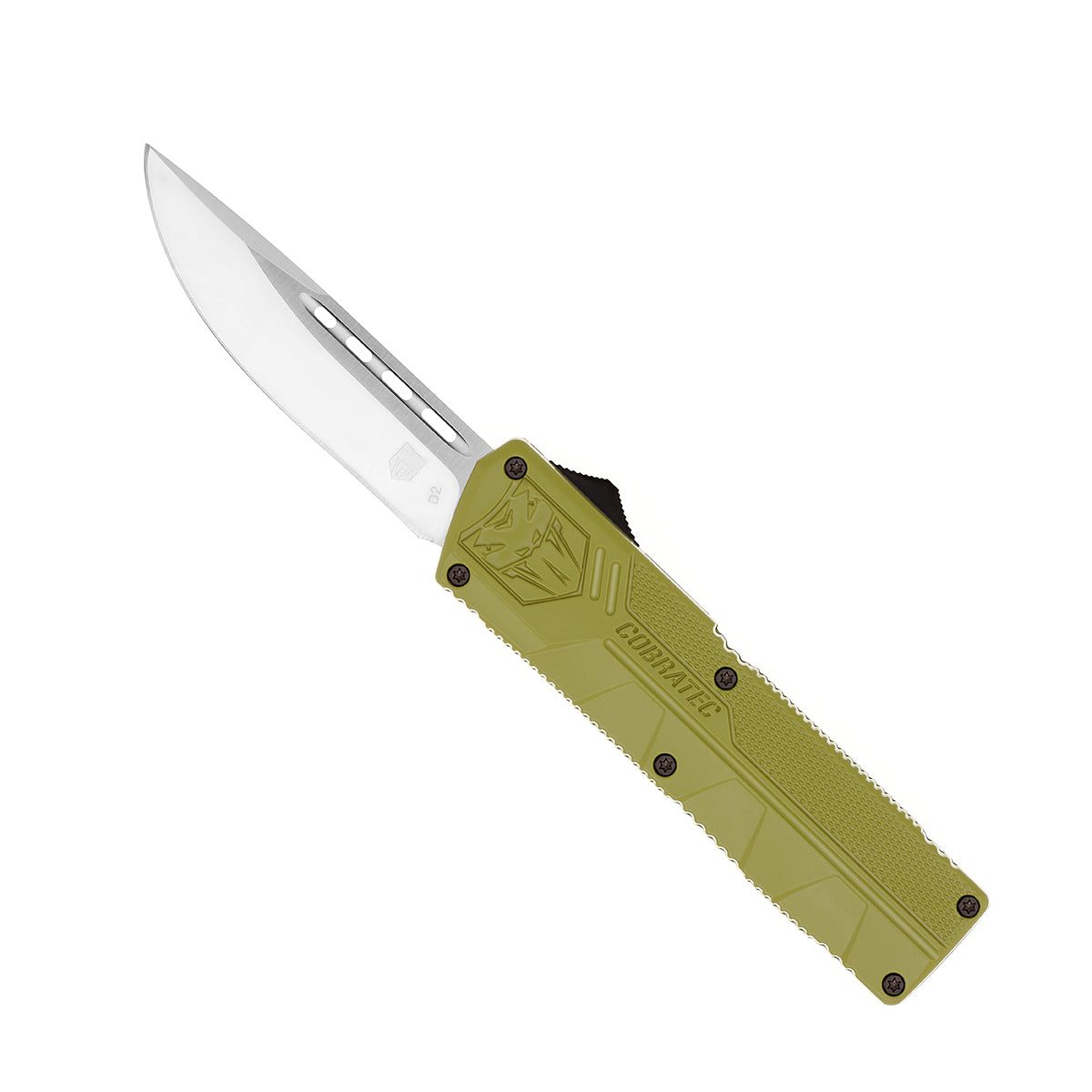 CobraTec Lightweight OD Green OTF (Cerakote)  Knife – D2 Blade  Dual Action ODCTLWDNS