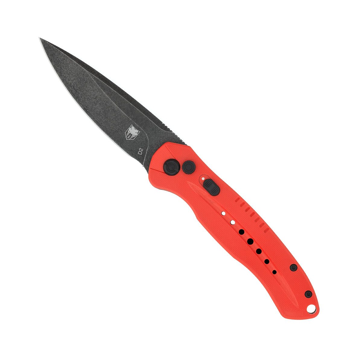 Cobratec Red Diablo  3.5" D2Blade G-10 Handle Side Switch REDDIABLOAUTO