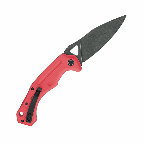 CobraTec Ryker Red  Side Button Folding  Knife (D2 Blade, G-10 Handle) REDAFRYK