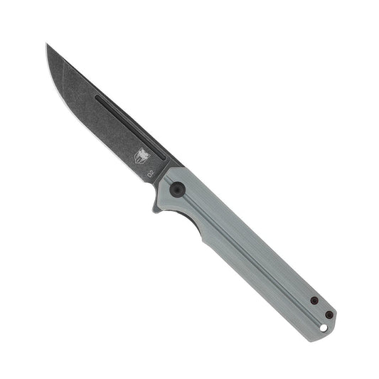 CobraTec® Streamline Grey EDC Folding Knife – D2 Steel, G-10 Handle CTGRYG10SL