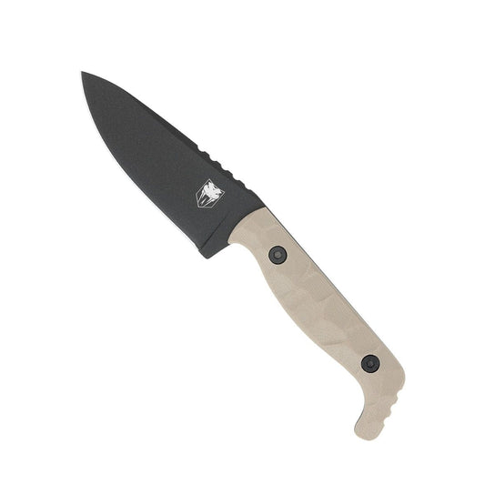 CobraTac Kingpin Fixed Blade Knife – Tan G-10 – SKU: CTKPTAN