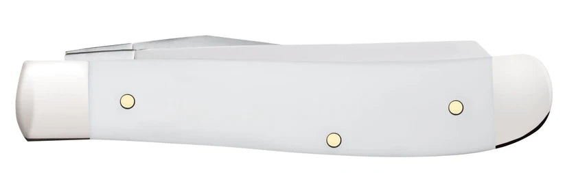 Case XX Chevrolet® Embellished Smooth White Synthetic Mini Trapper CA33716