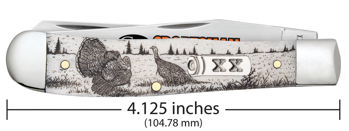 Case XX Trapper Turkey Sportsman Natural Bone Pocket Knife – Tru-Sharp Stainless Steel 81221