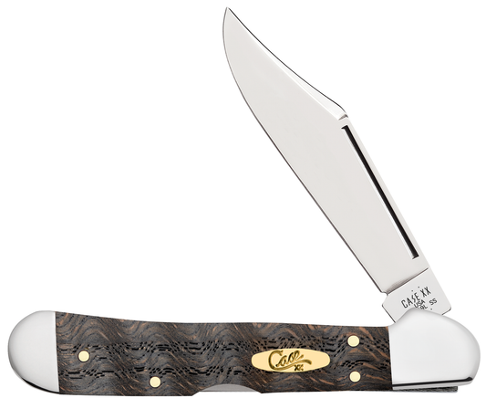 Case XX™ Mini Copperlock Black Curly Oak Wood 14010