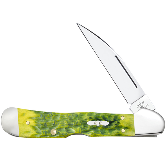 Case XX™ Copperlock Jigged Green Apple Bone 27864