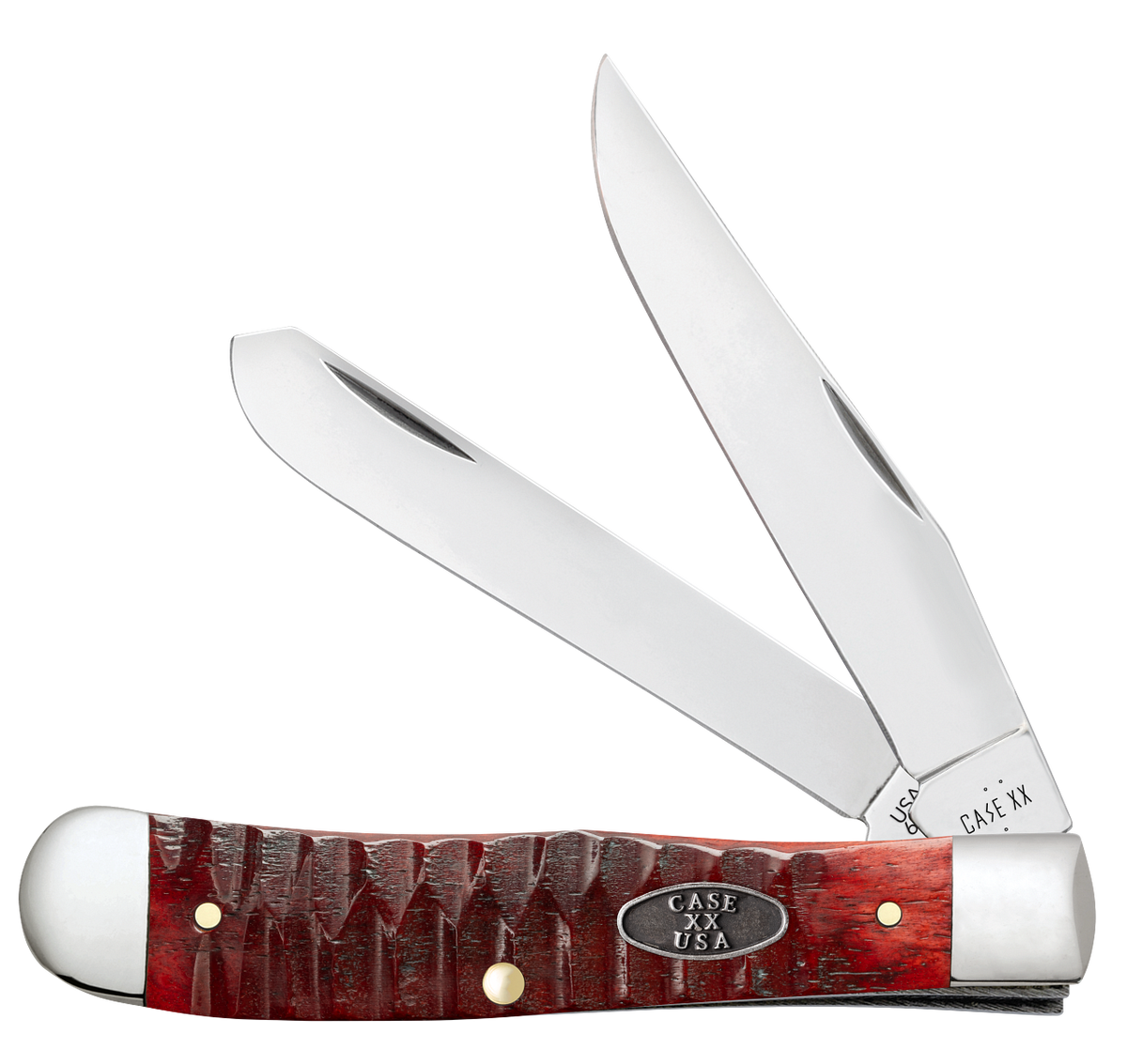 Case XX Trapper Gator Jigged Old Red Bone Pocket Knife – Tru-Sharp Stainless Steel 51540