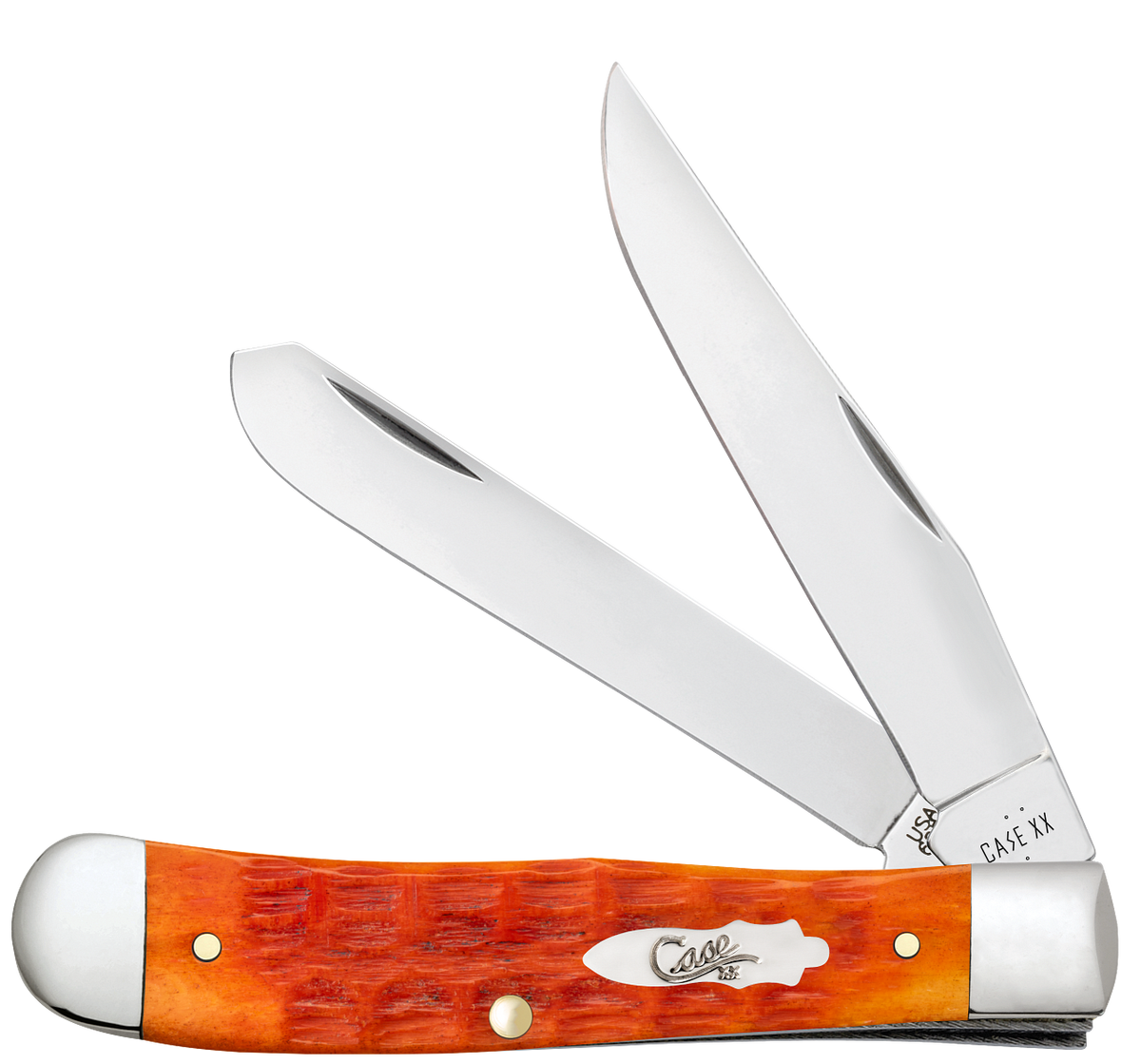Case XX Trapper Crandall Jigged Tequila Sunrise Bone Pocket Knife – Tru-Sharp Stainless Steel 57530