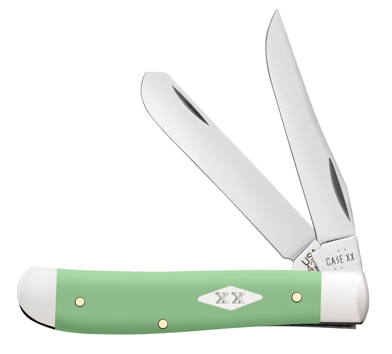Case XX Mini Trapper Mint Green Synthetic Pocket Knife | Tru-Sharp Stainless Steel | 63831