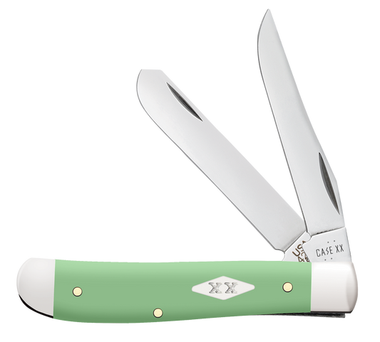 Case XX Mini Trapper Mint Green Synthetic Pocket Knife | Tru-Sharp Stainless Steel | 63831