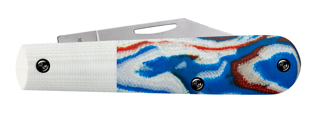 Case XX Barlow XR Crossroads Red, White & Blue Burl G-10 Folding Knife | CPM S35VN | 53164