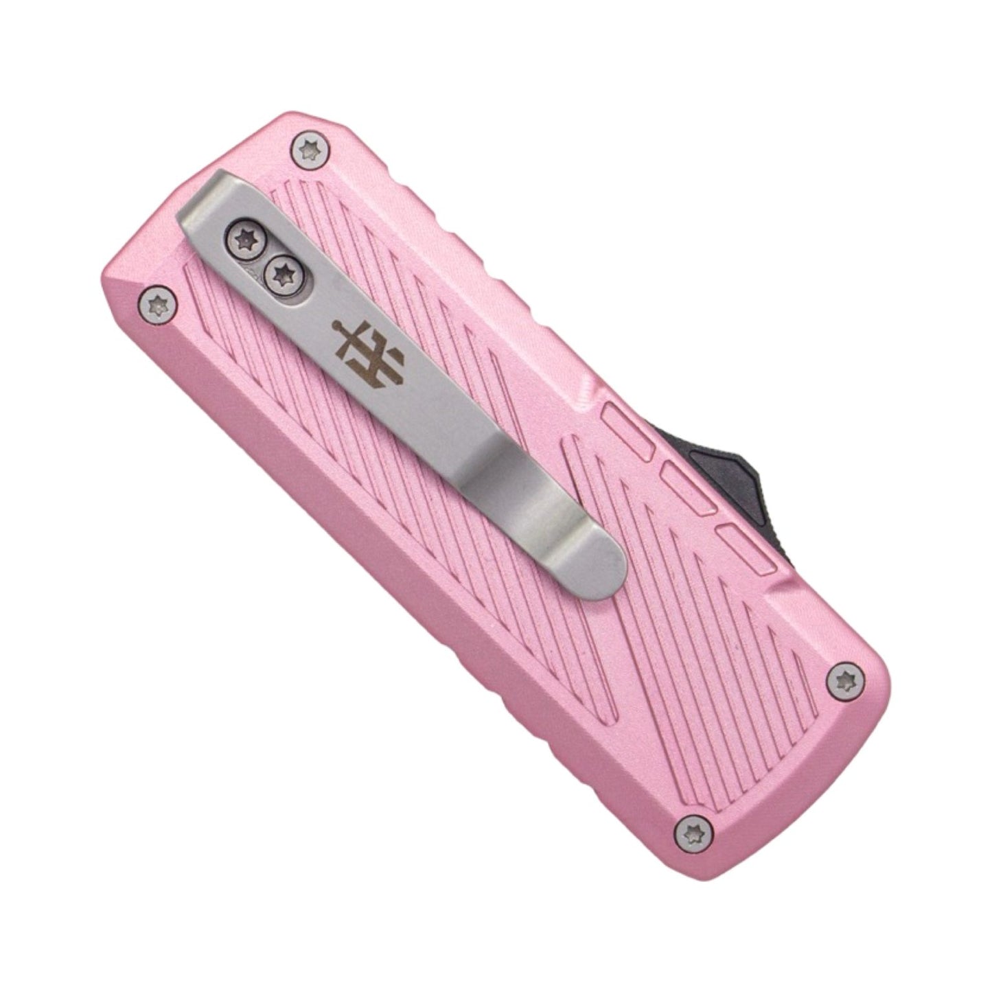 TacKnives Zipper Utility Knife Pink SK5 Razor Blade Aluminum & Titanium Handle EDC