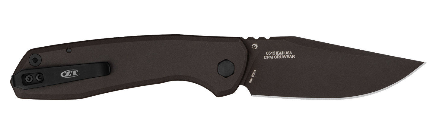 Zero Tolerance 0512blk Automatic Knife Black Titanium 3.5" Black Blade