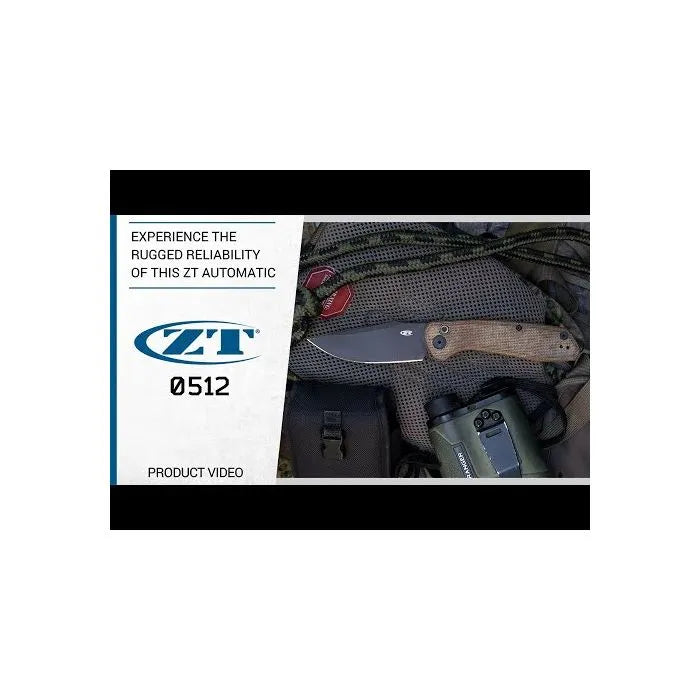 Zero Tolerance 0512blk Automatic Knife Black Titanium 3.5" Black Blade