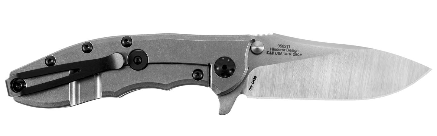 Zero Tolerance Hinderer 0562TI Frame Lock Knife Titanium 3.5" Satin MagnaCut Blade